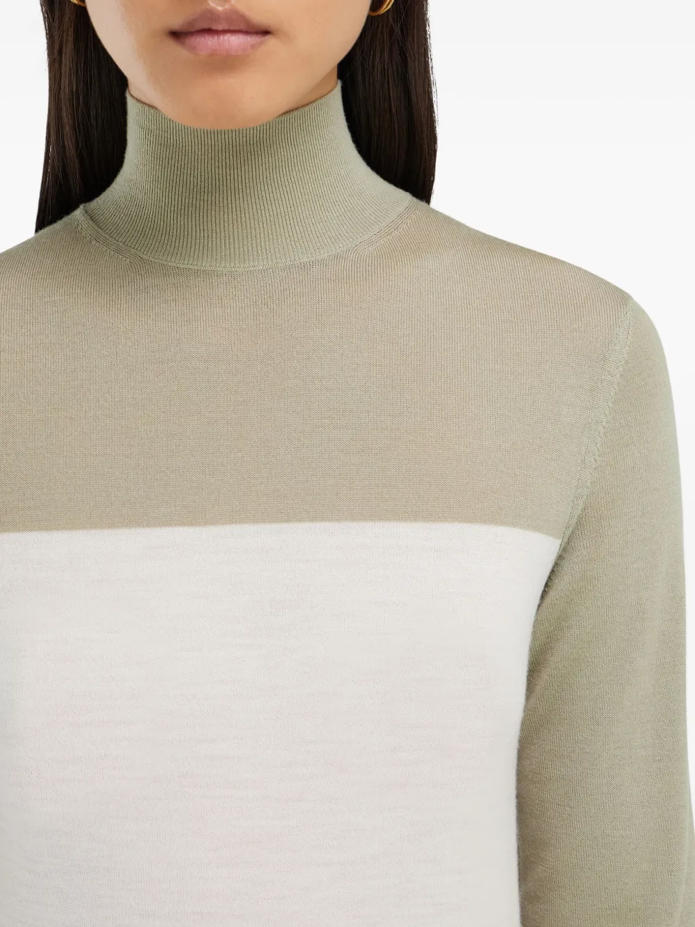 Ferragamo Trui met colourblocking Beige