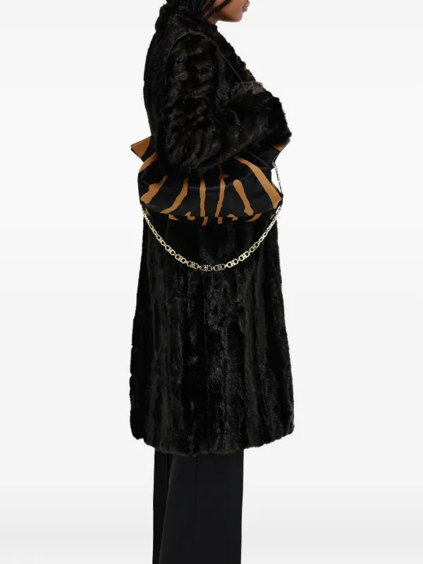 Ferragamo Medium Soft animal-print Gancini-pin Shoulder Bag