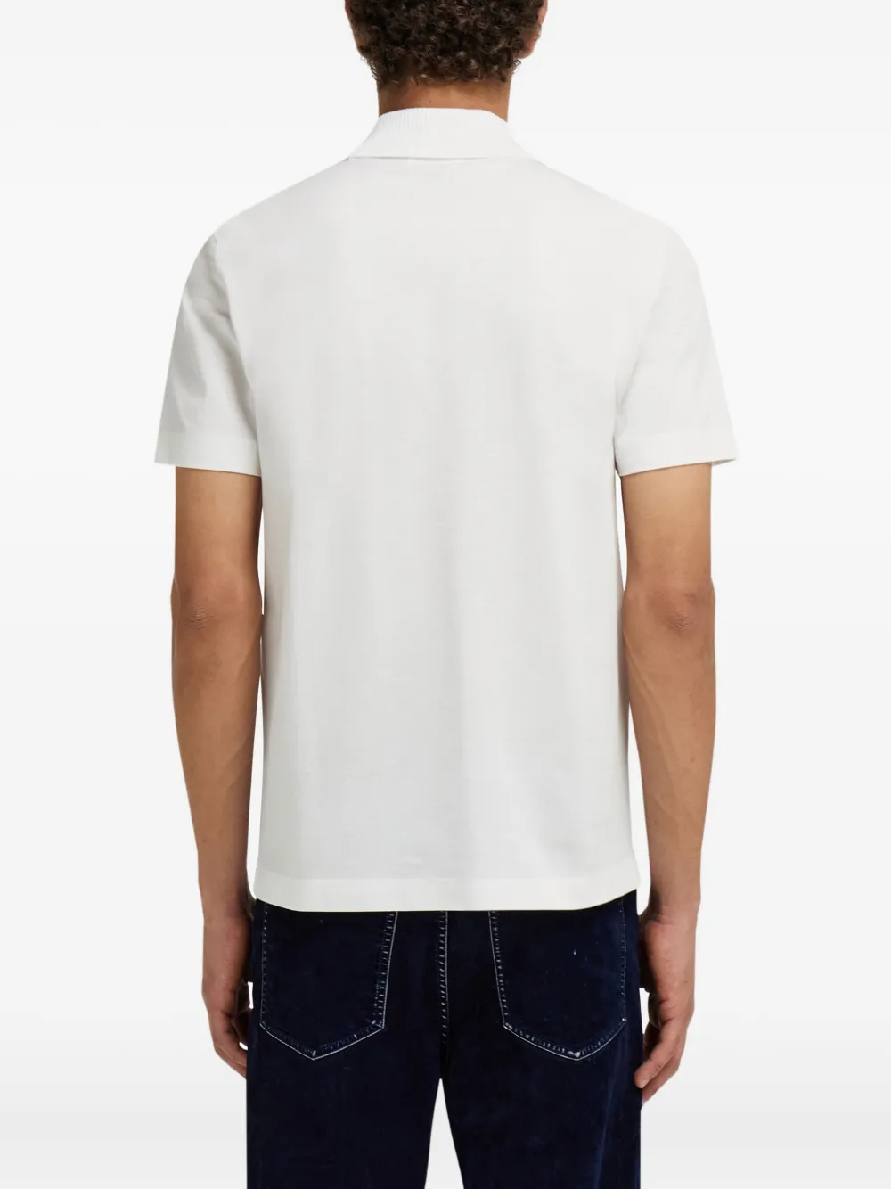 Ferragamo Poloshirt met geborduurde zak Wit