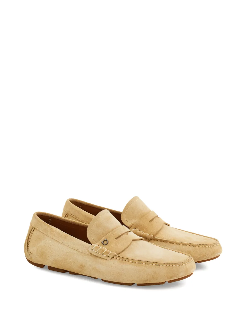 Ferragamo Loafers met Gancini-plakkaat - Beige