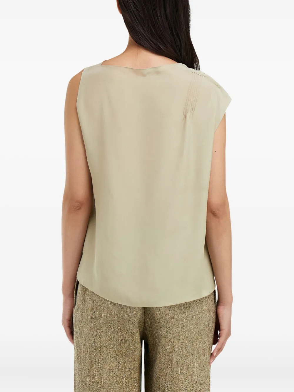 Ferragamo Top met kanten vlakken Beige