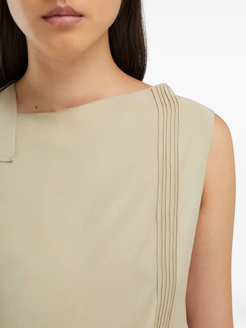 Ferragamo Top met kanten vlakken Beige