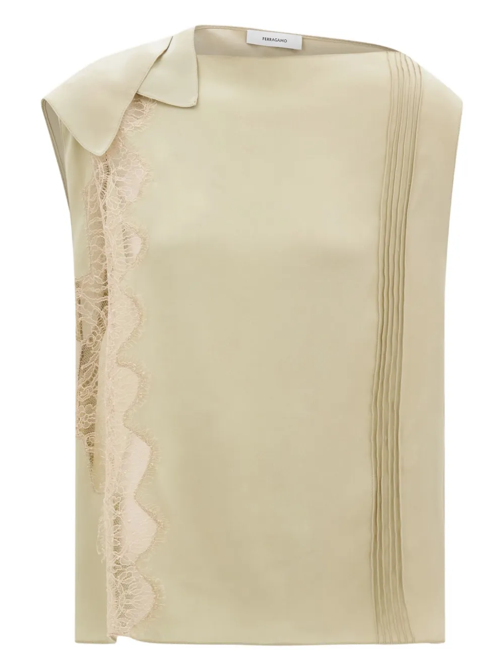 Ferragamo lace-inserts top | Neutrals | Image 1
