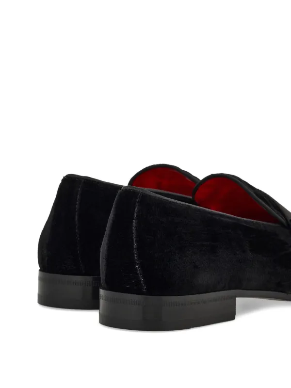 FERRAGAMO 黒 ベルベット ローファー Ferragamo ベルベット ローファー | ブラック | FARFETCH JP