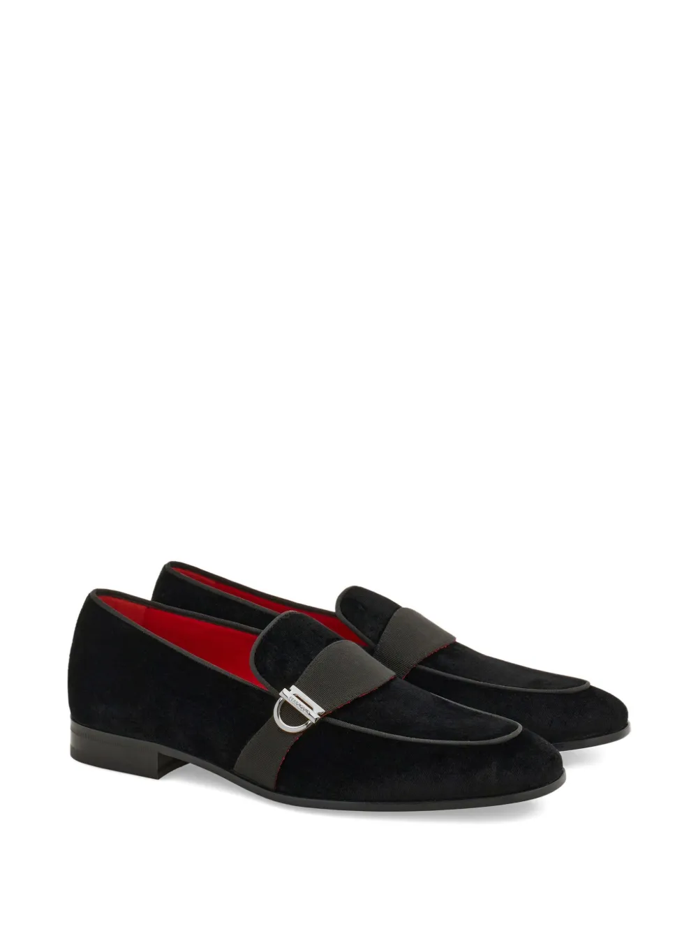 Ferragamo Fluwelen loafers - Zwart