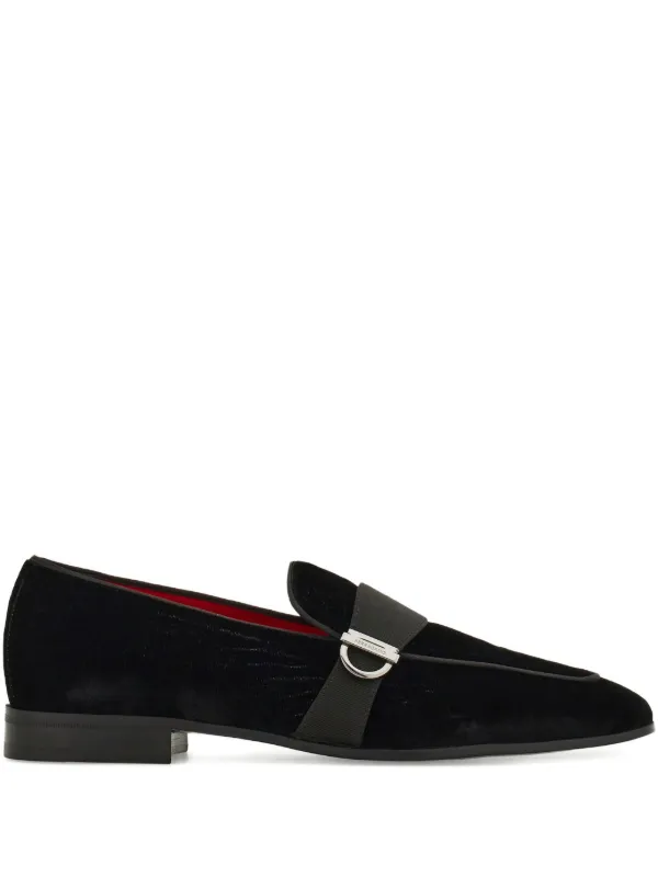 Ferragamo ベルベット ローファー | ブラック | FARFETCH JP