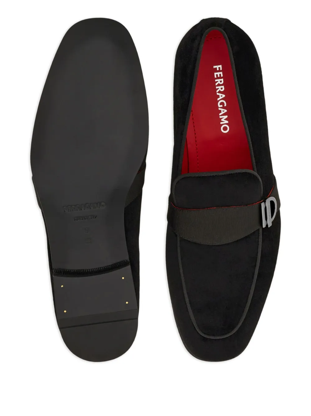 Ferragamo Fluwelen loafers Zwart