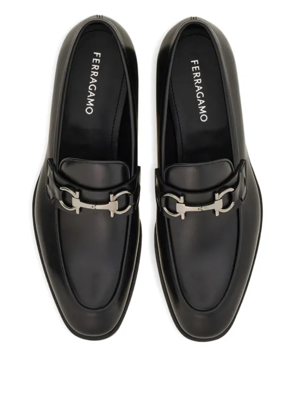 Salvatore Ferragamo ガンチーニ ローファー 黒 7 1/2D Ferragamo ガンチーニ ローファー | ブラック | FARFETCH JP
