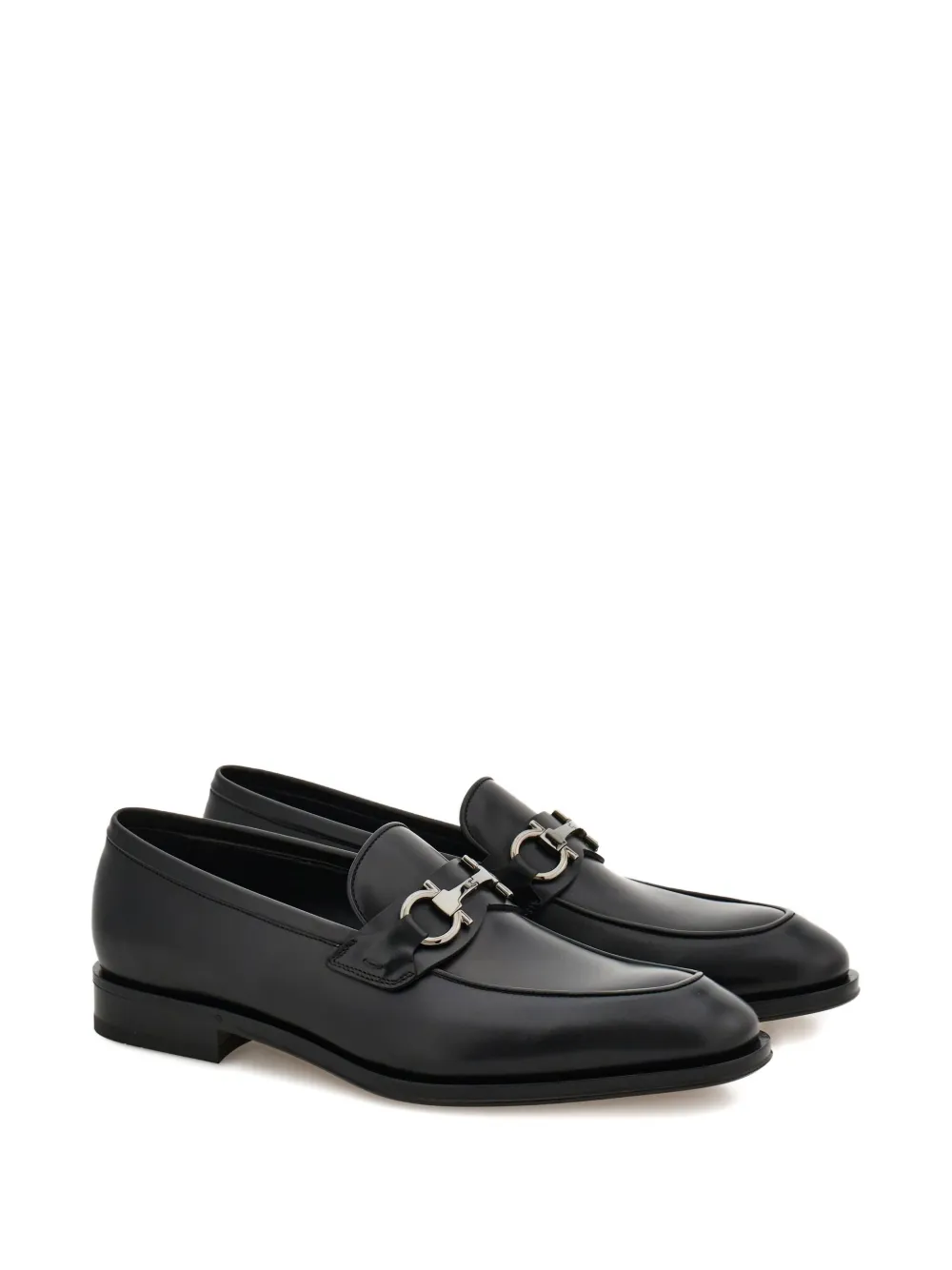 Ferragamo Loafers met Gancini-gesp - Zwart
