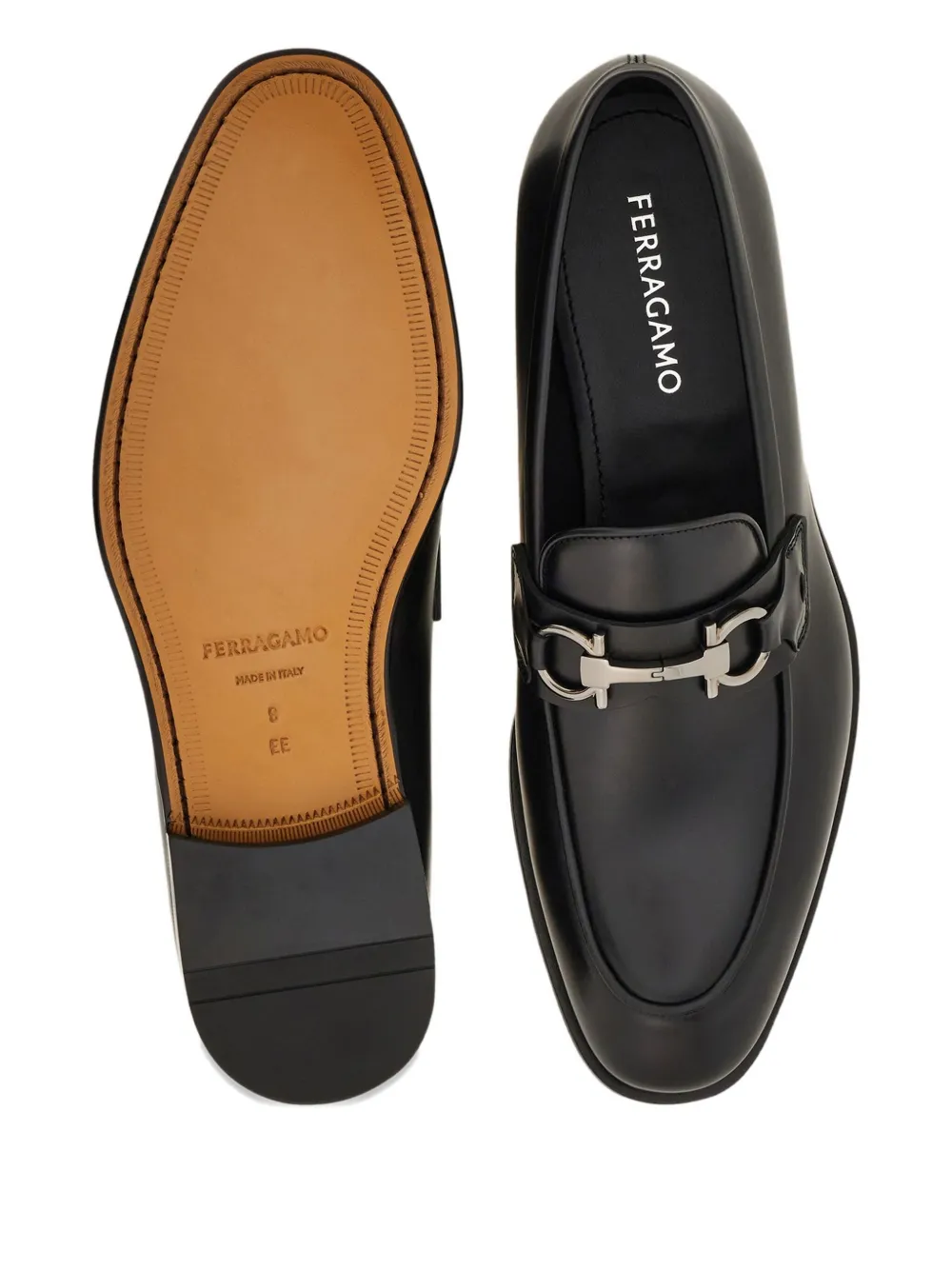 Ferragamo Loafers met Gancini-gesp Zwart