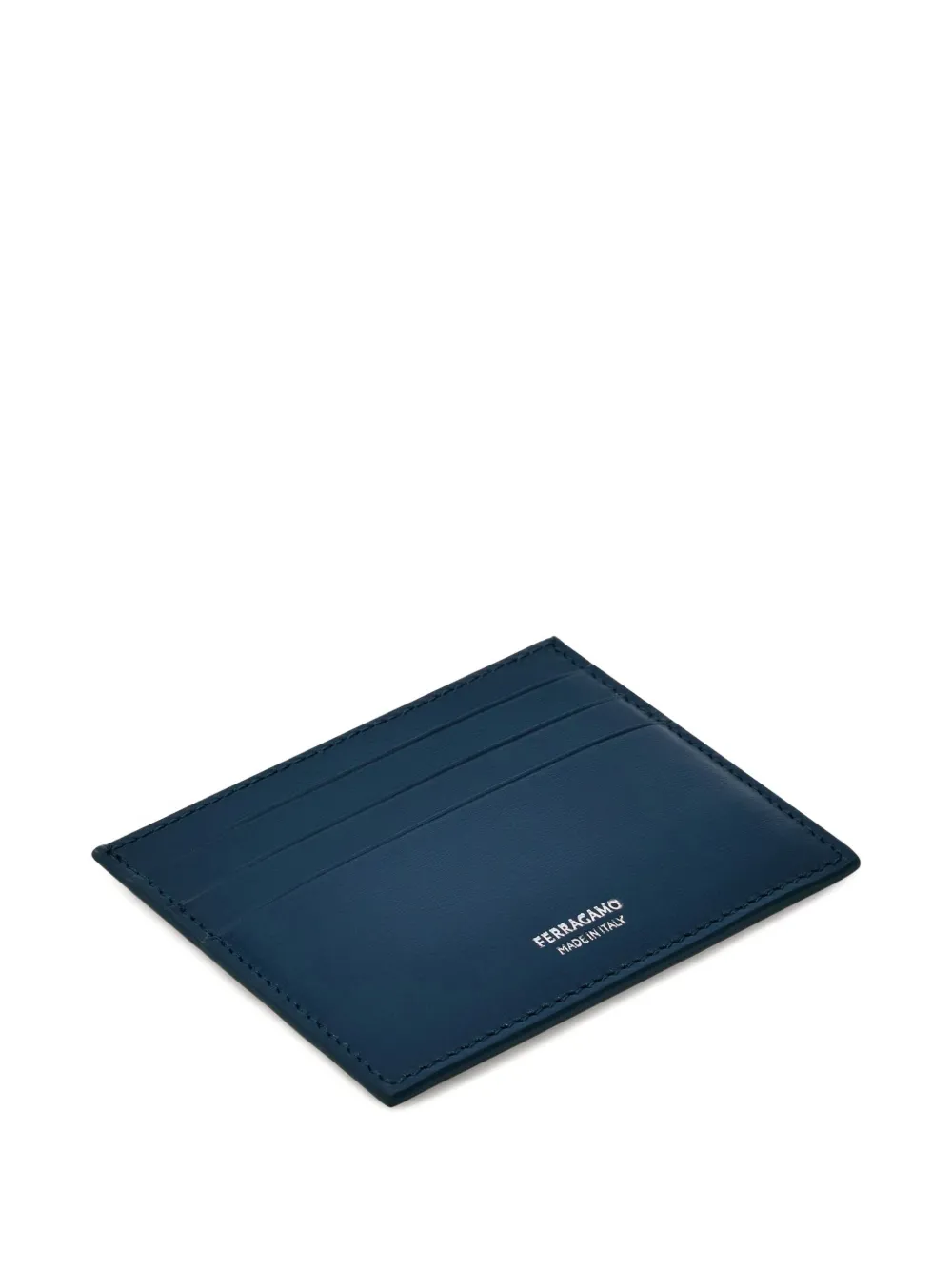 Ferragamo Pasjeshouder met metallic logo Blauw