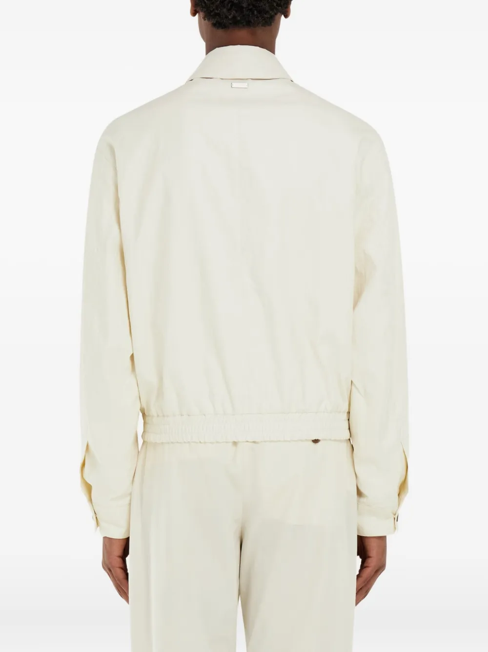 Ferragamo Linnen shirtjack met rits en kraag Beige