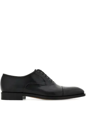 Ferragamo tonal-toecap Leather Oxford Shoes | Black | FARFETCH ZA