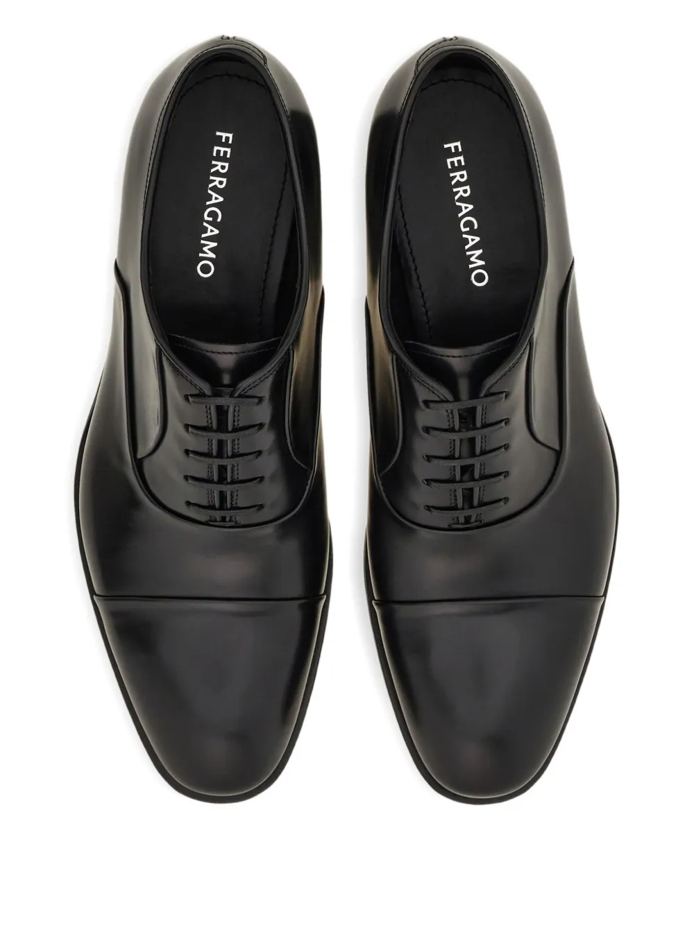 Ferragamo Leren Oxford schoenen Zwart