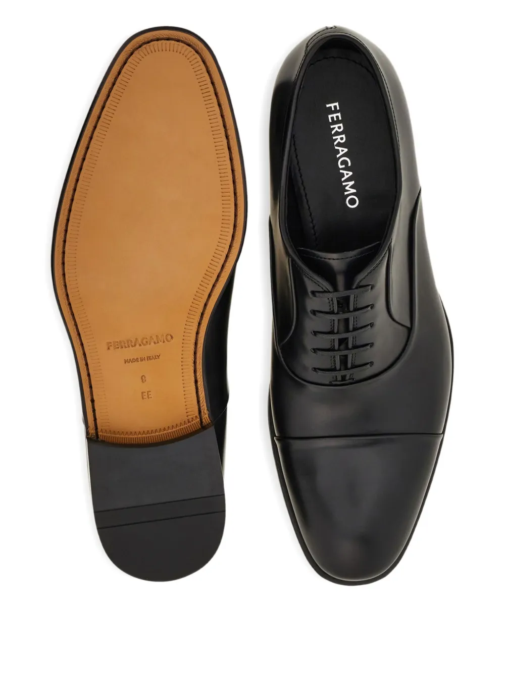 Ferragamo Leren Oxford schoenen Zwart