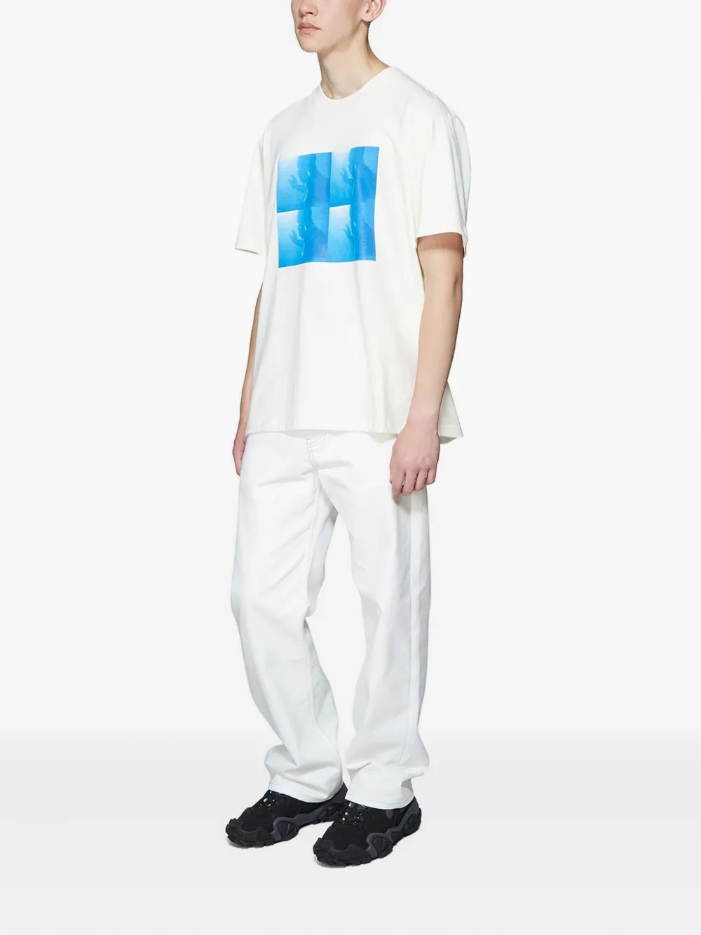 Hpnx Photographic-print T-shirt In White