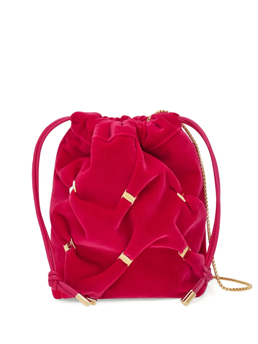 Ferragamo Borsa a secchiello mini con fiocco Vara - Rosso