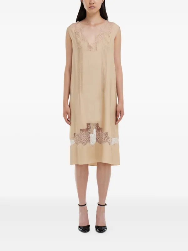 ferragamo mini dress Mini dress with lace detail - Women