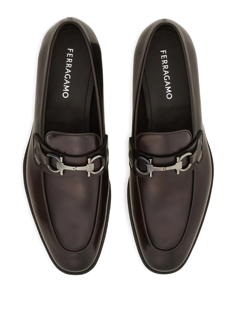 Ferragamo Loafers met Gancini-gesp Bruin