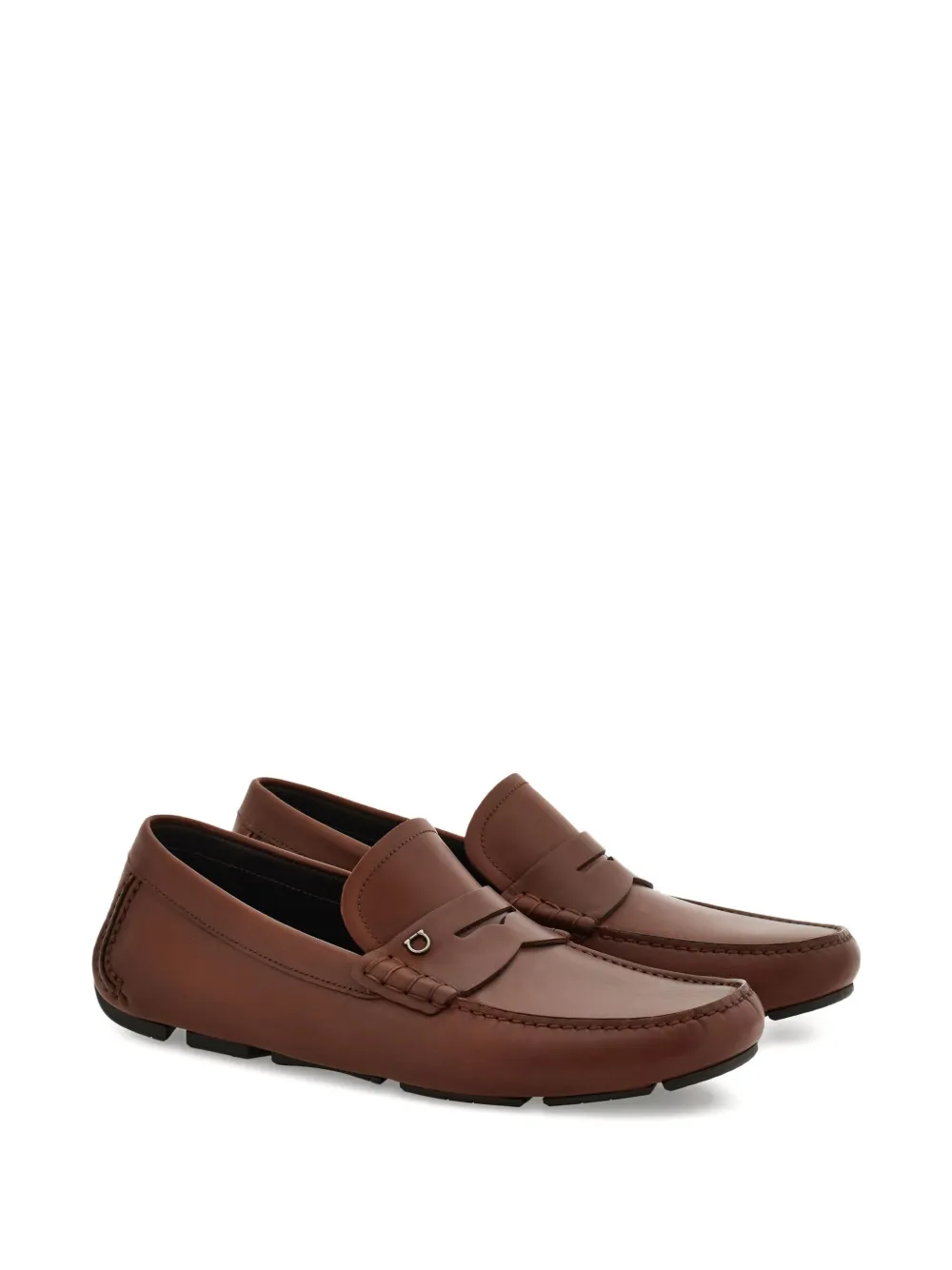 Ferragamo Loafers met Gancini-gesp - Bruin