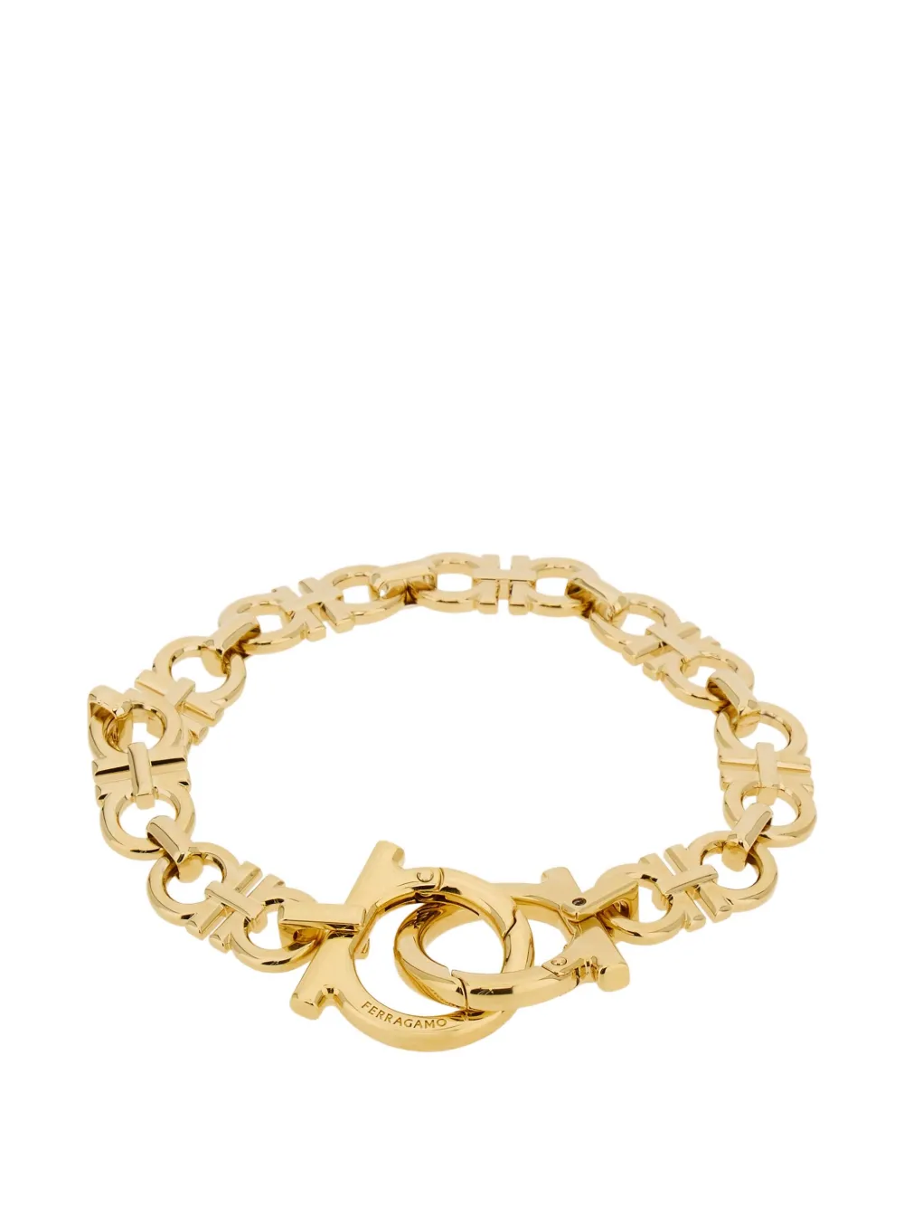 Ferragamo Gancini embossed chain charm | Gold | Image 1