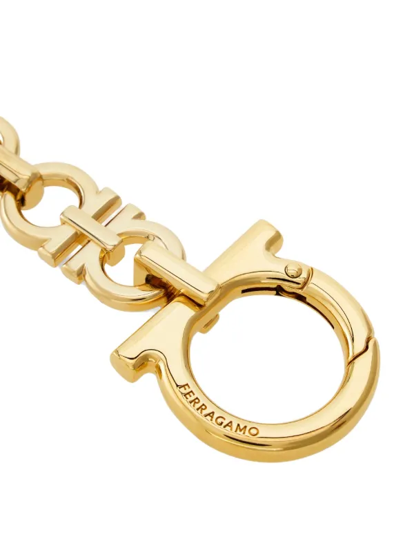 Salvatore Ferragamo ゴールドブレスレット Ferragamo Gancini Chain Charm | Gold | FARFETCH