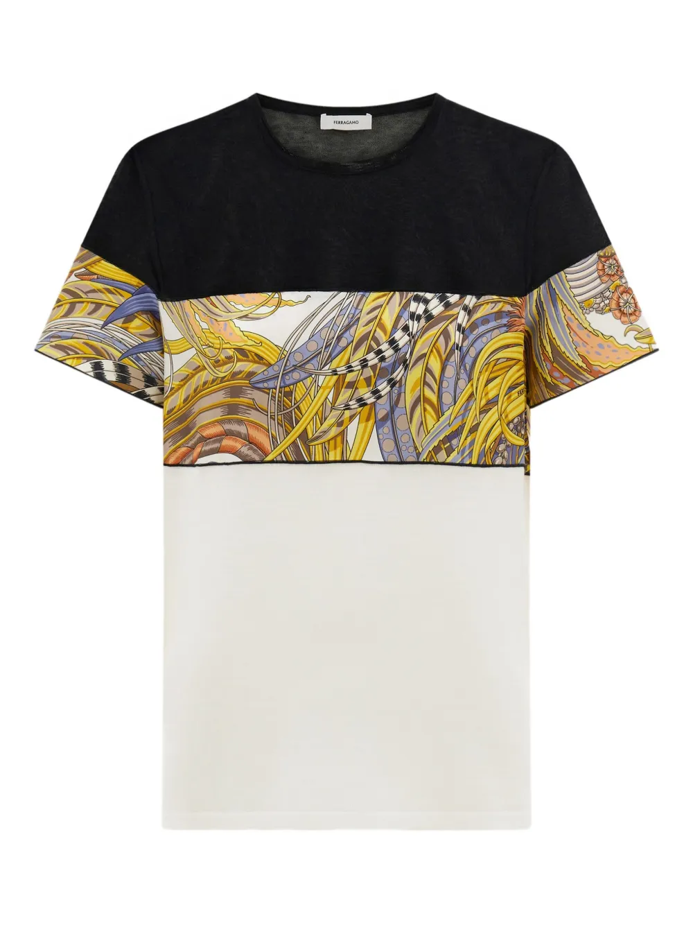 Ferragamo Crew-neck T-shirt In Multi