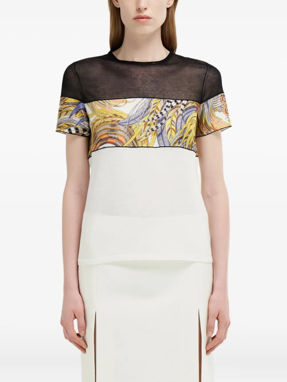 Ferragamo Crew-neck T-shirt In Multi