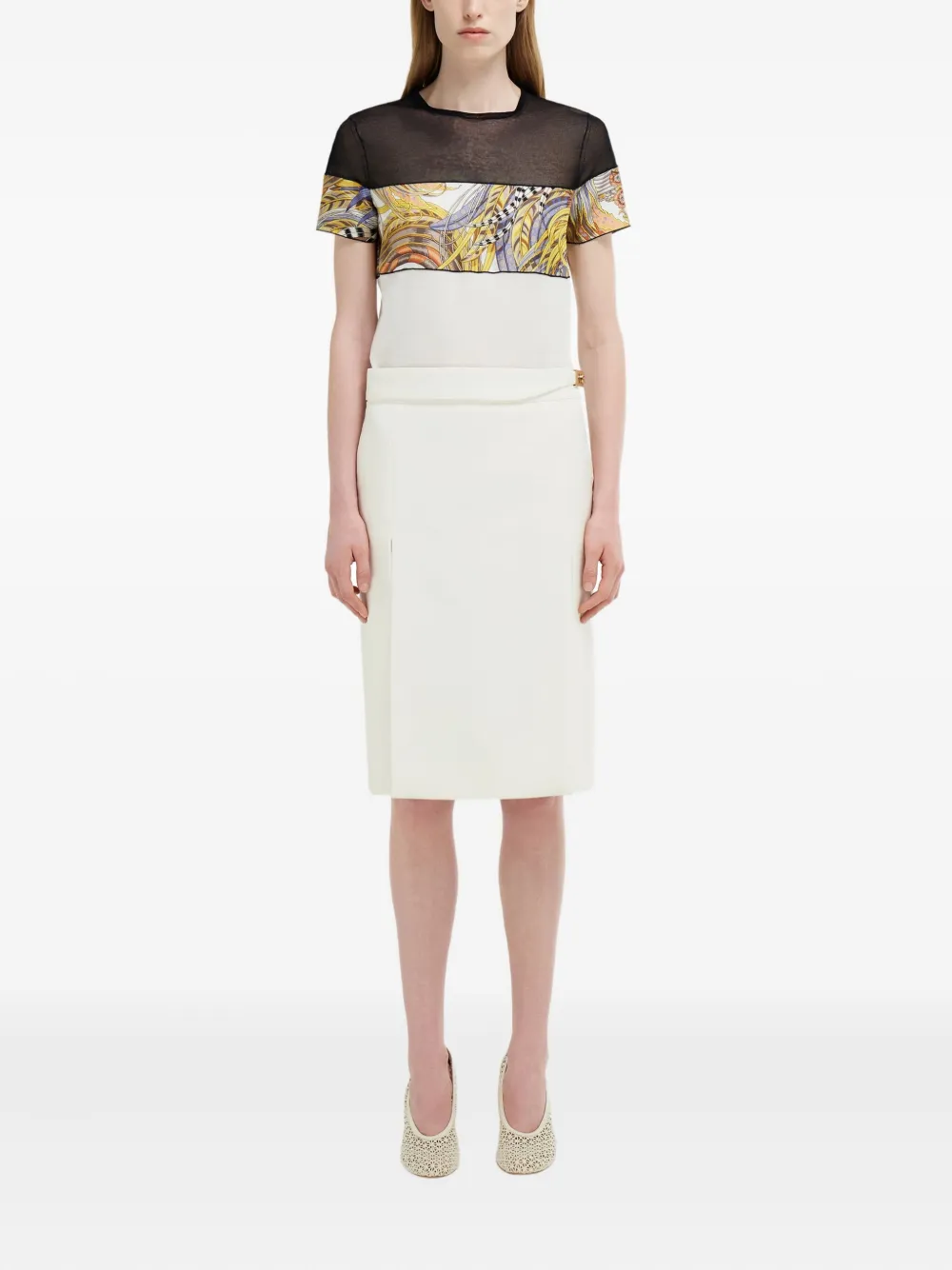 Ferragamo Crew-neck T-shirt In Multi