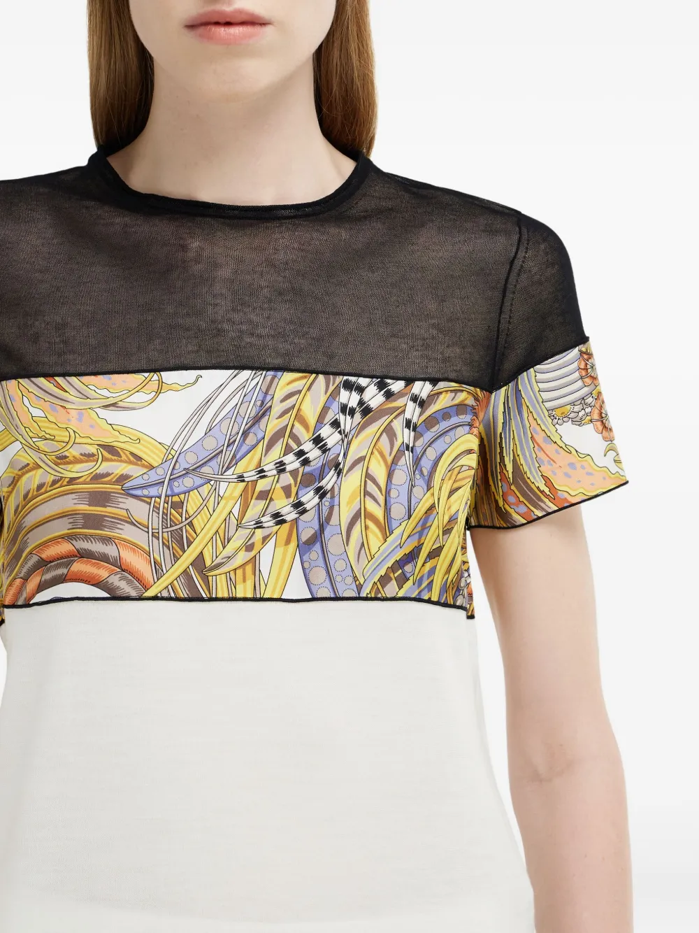 Ferragamo Crew-neck T-shirt In Multi