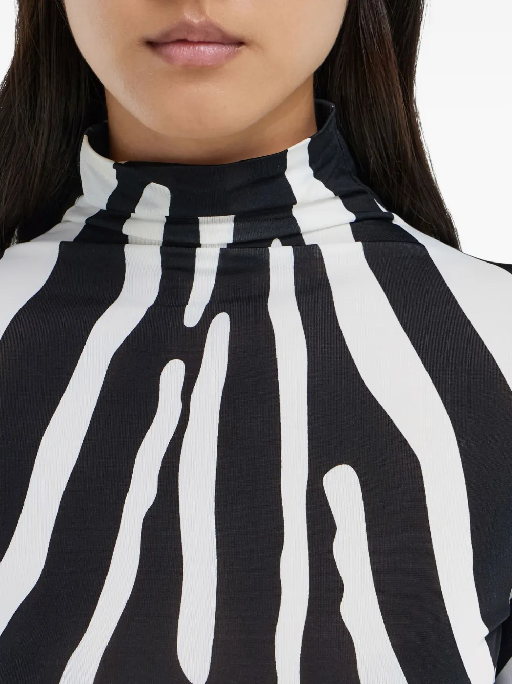 Ferragamo Stretch Jersey Turtleneck In Black