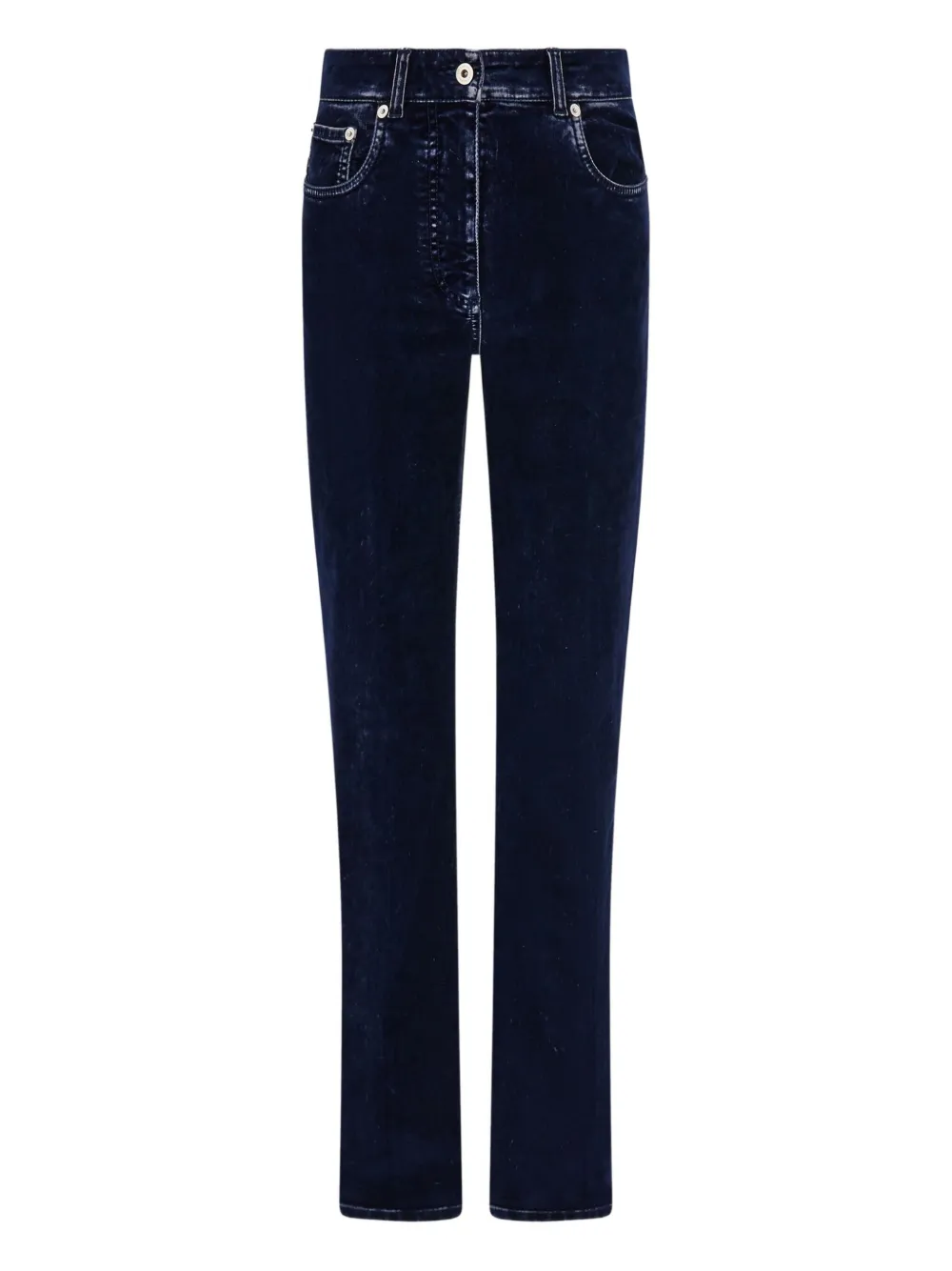 Ferragamo flocked five-pockets trousers | Blue | Image 1