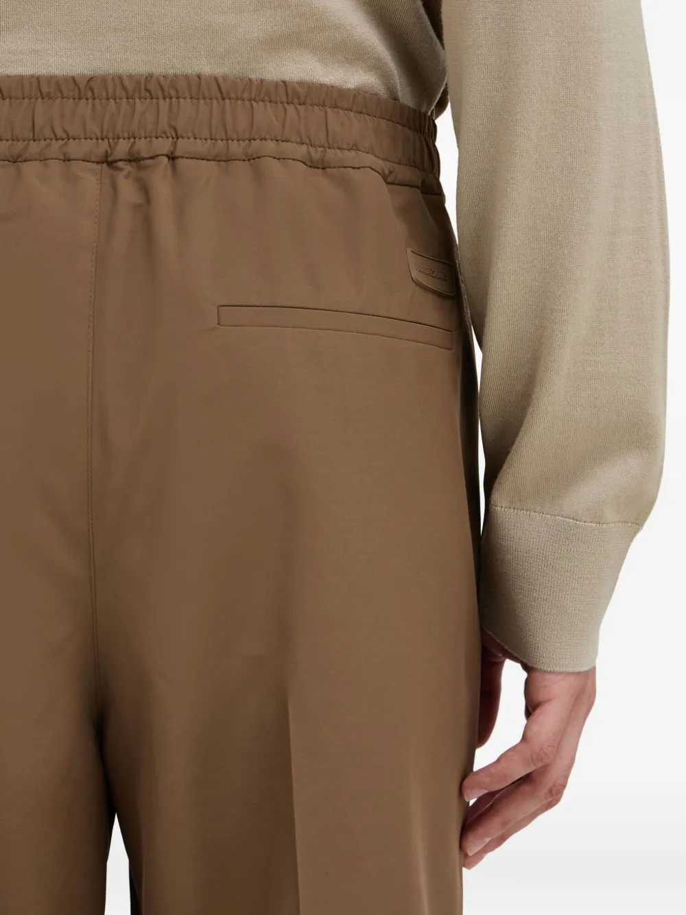Ferragamo Broek met elastische tailleband en trekkoord Bruin