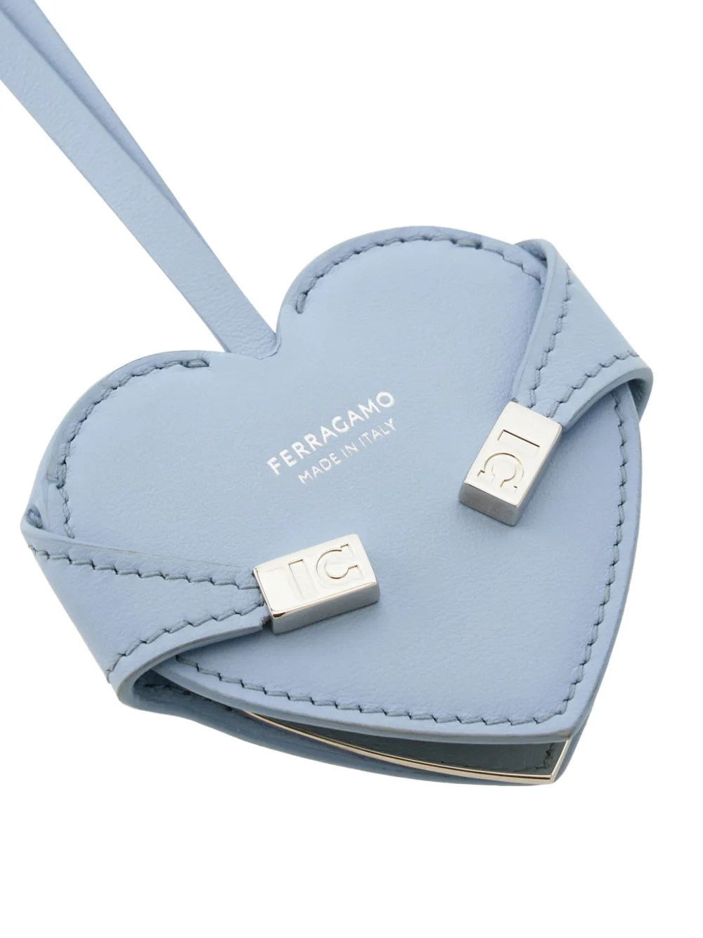 Ferragamo Hug hartvormige bedel met spiefel Blauw