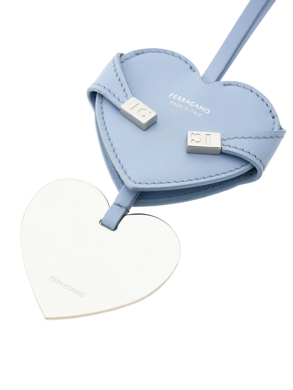 Ferragamo Hug hartvormige bedel met spiefel Blauw