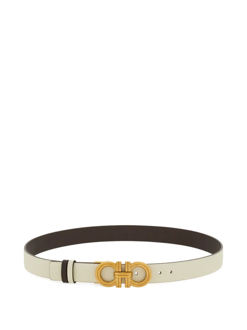 Ferragamo Gancini adjustable reversible belt - Toni neutri