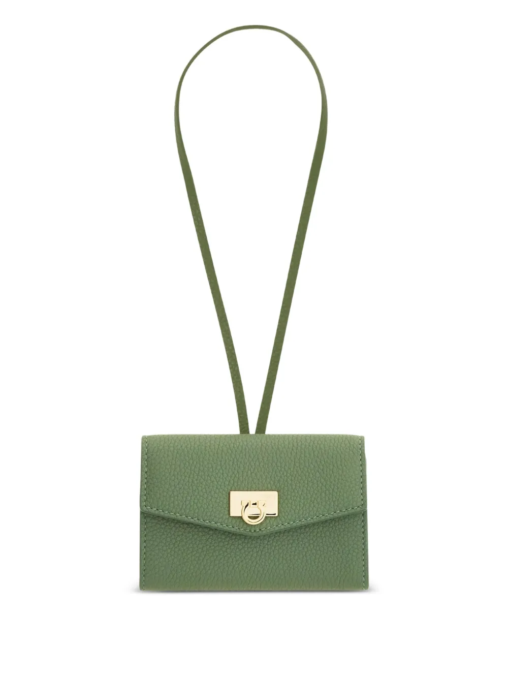 Ferragamo Gancini buckle card holder charm - Green