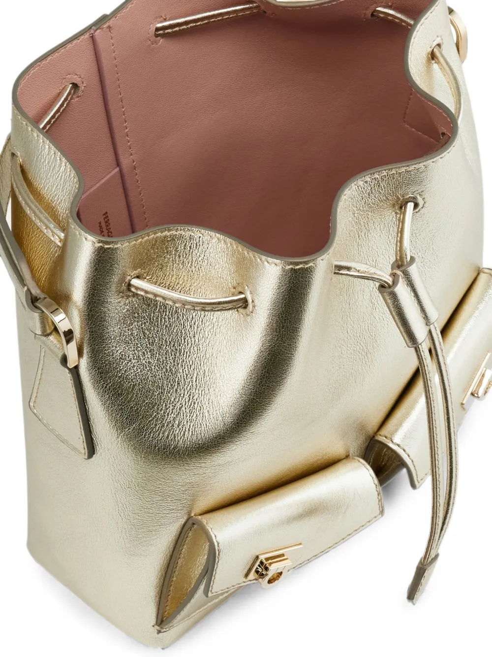 Ferragamo Multipocket bucket-tas Goud