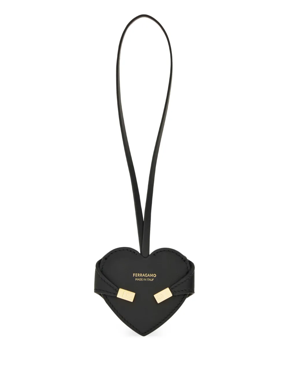 Ferragamo logo-printed charm | Black | Image 1