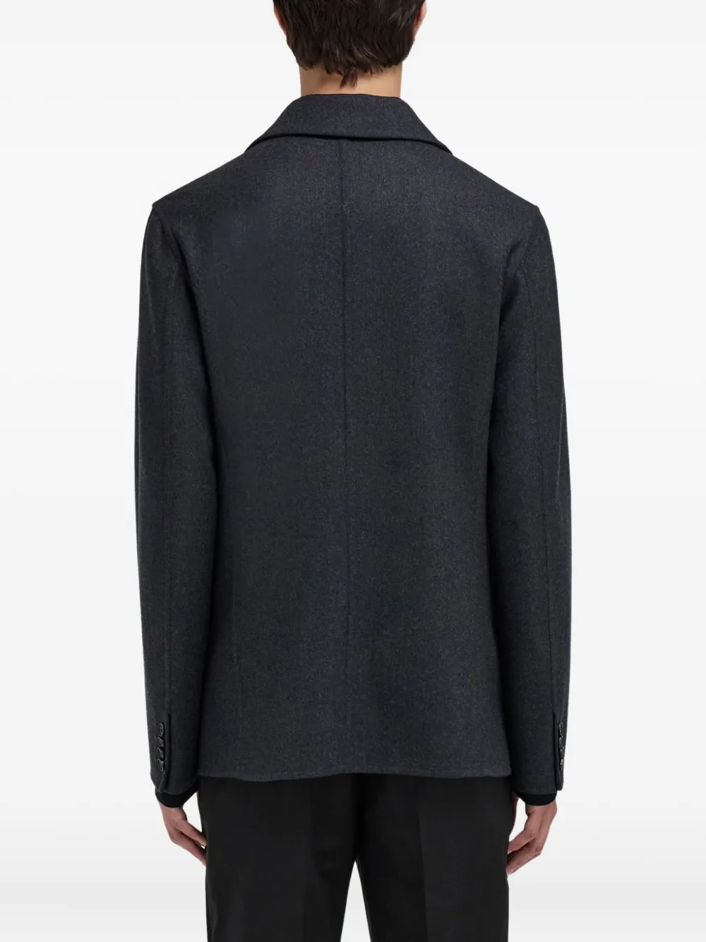 Ferragamo Applied Pockets Single-breasted Blazer In Gray