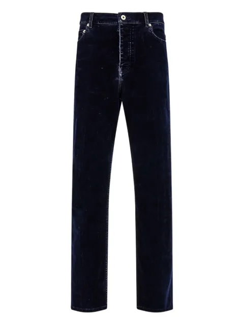 Ferragamo five-pocket logo patch trousers