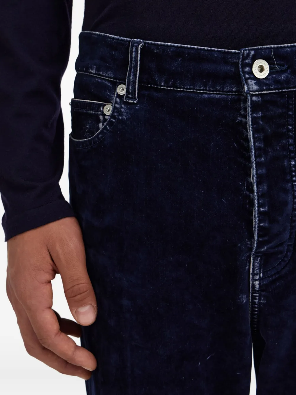 Ferragamo Broek met vijf zakken en logopatch Blauw