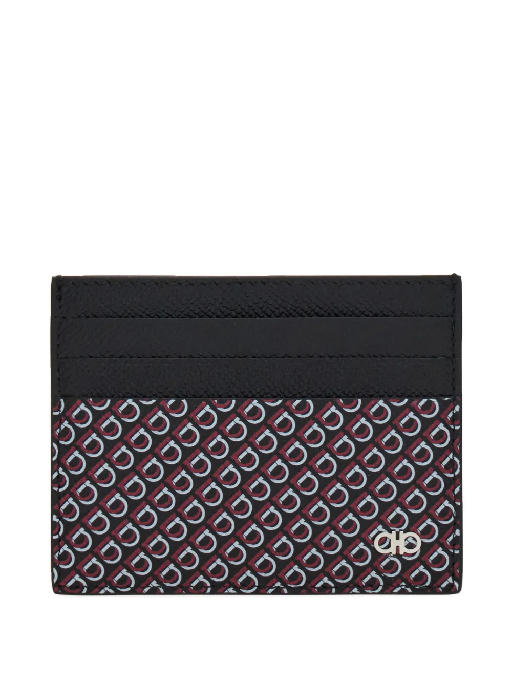 Ferragamo gancini patterned cardholder | Black | Image 1