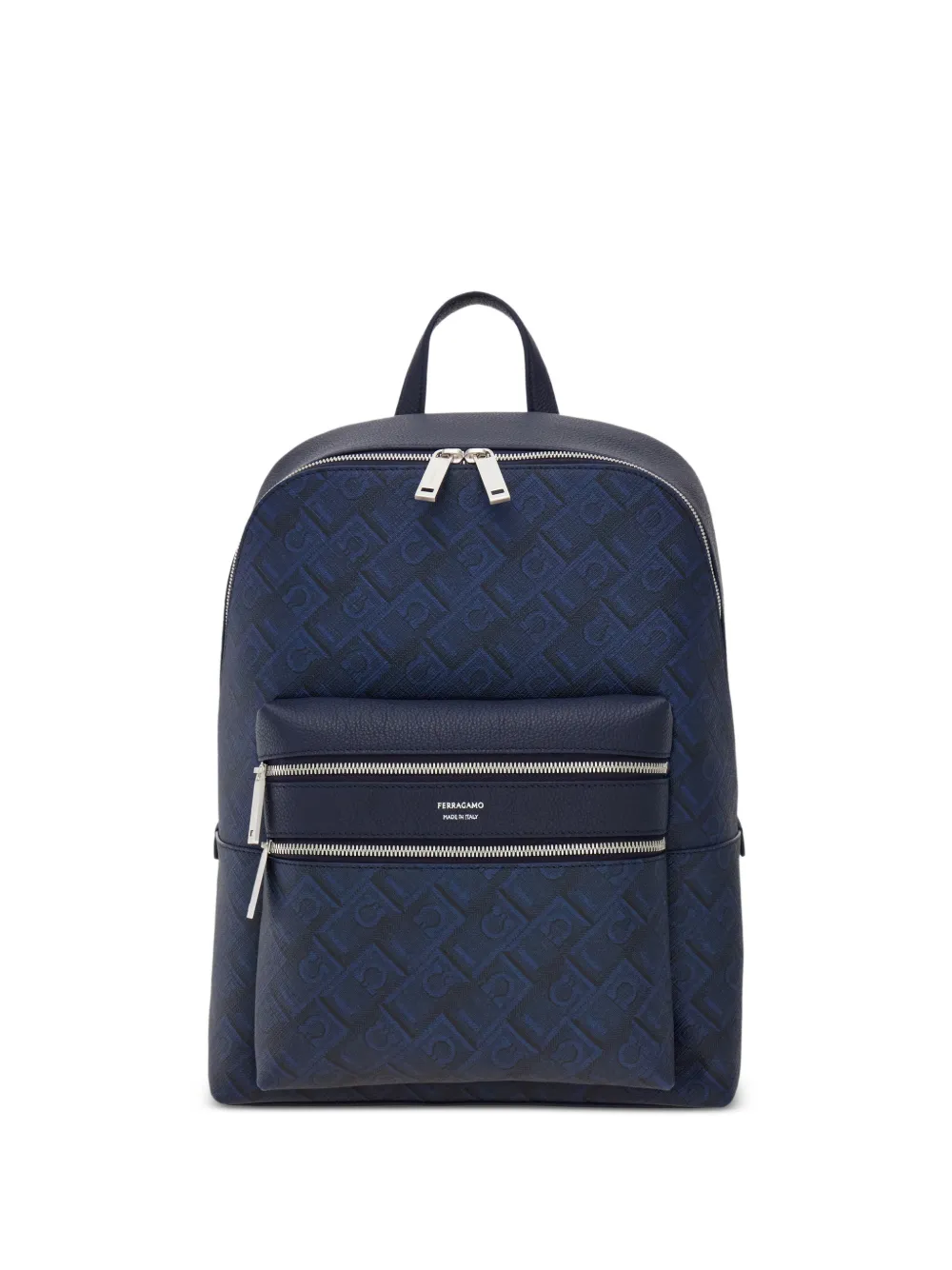 Ferragamo embossed Gancini backpack - Blu