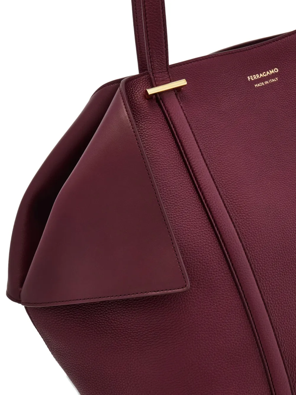Ferragamo Grote shopper met gevouwen zijkanten Rood