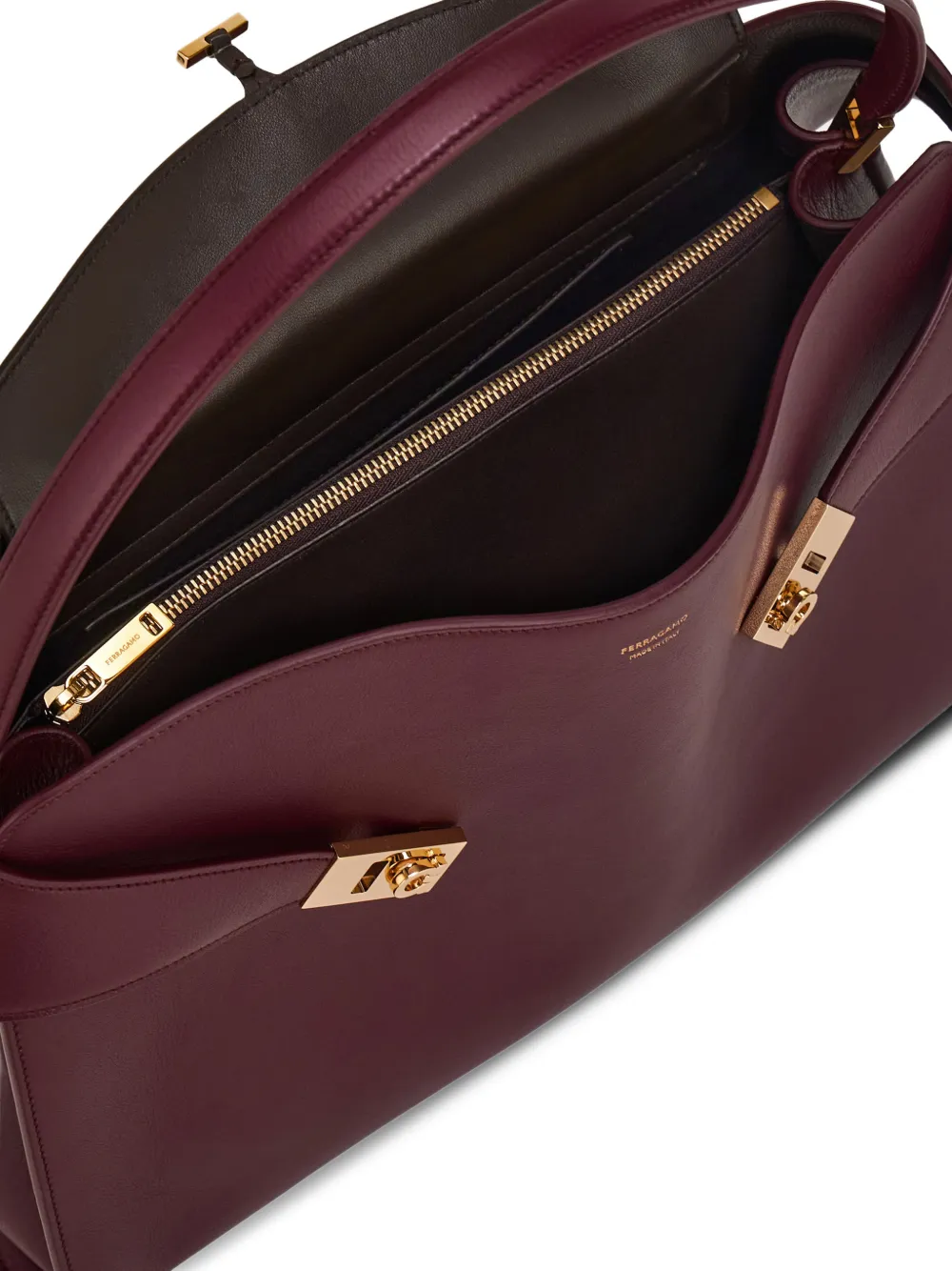 Ferragamo Shopper met gesp Rood