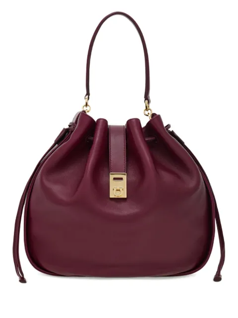 Ferragamo drawstring Gancini-detail bucket bag