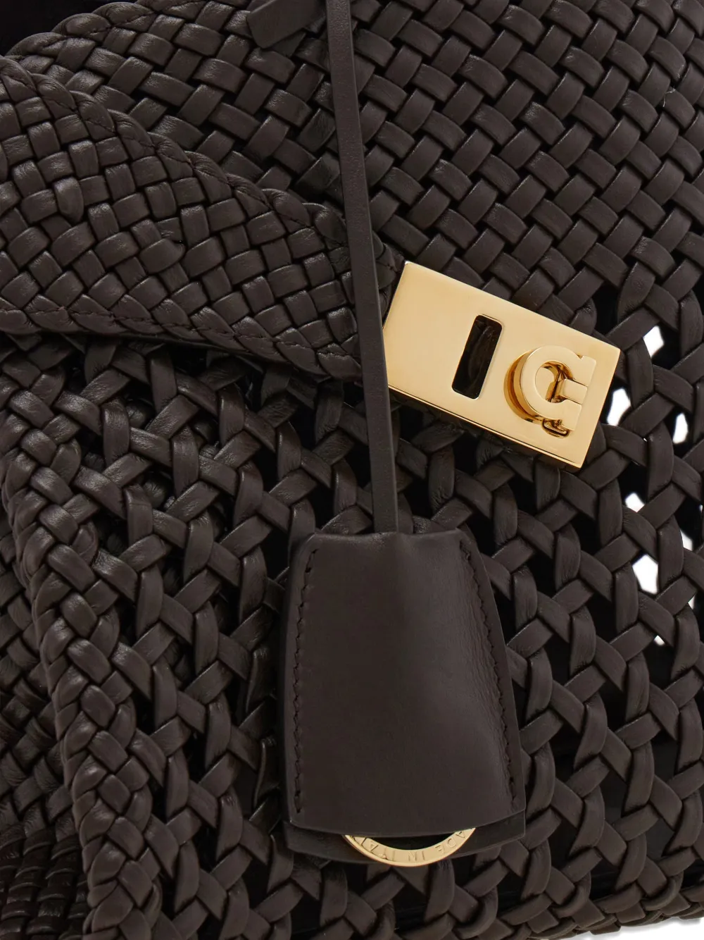 Ferragamo Geweven shopper Bruin