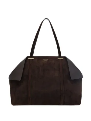 フェラガモ　ブラウン スエード ハンドバッグ　トートバッグ Ferragamo スエード トートバッグ | ブラウン | FARFETCH JP