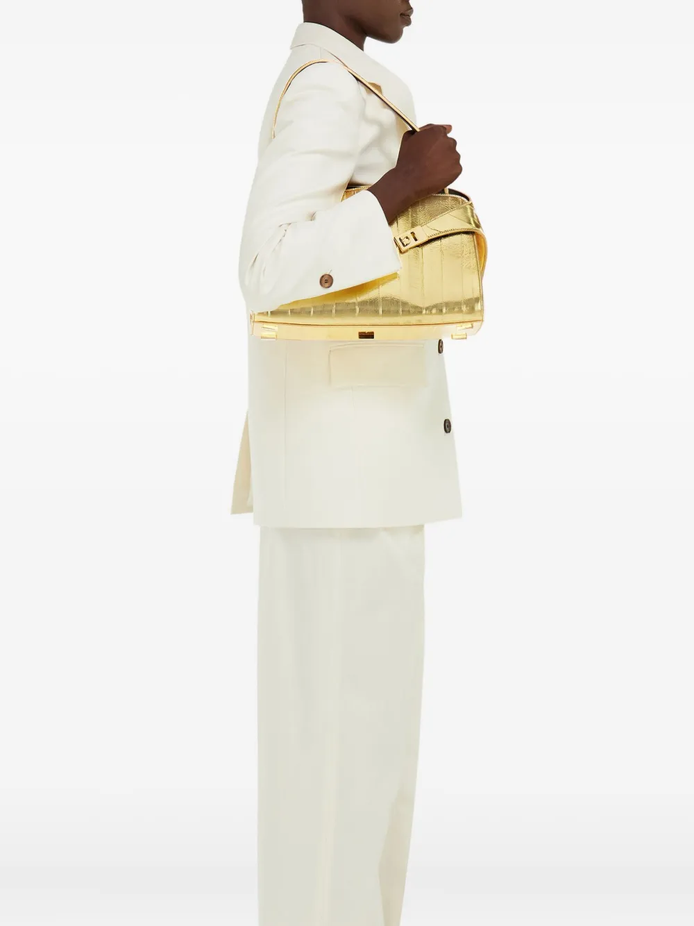 Ferragamo Hug Soft medium schoudertas - Goud